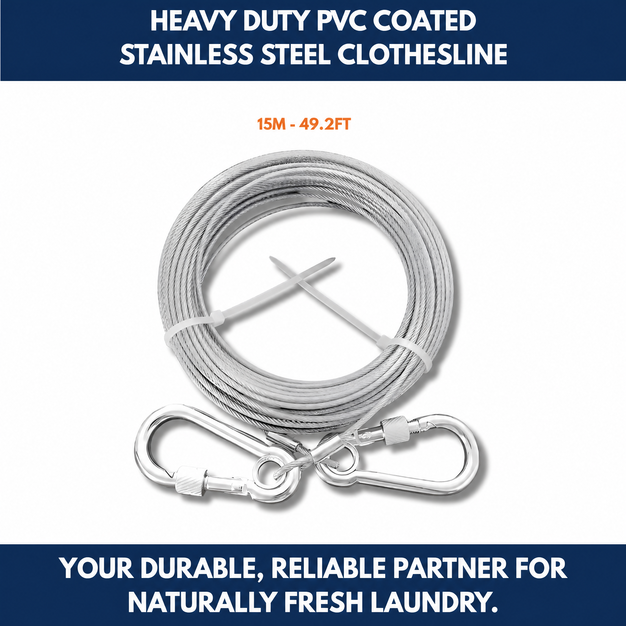 Heavy Duty PVC Coated Stainless Steel Clothesline