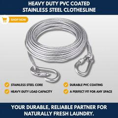 Heavy Duty PVC Coated Stainless Steel Clothesline view 2