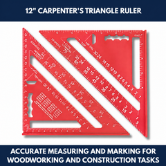 12" High Precision Carpenter's Triangle Ruler view 5