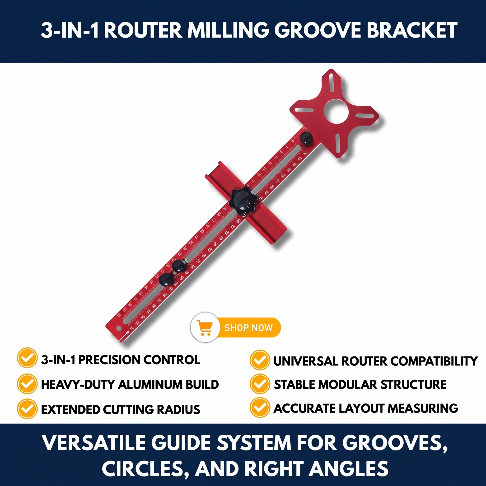 3-in-1 Router Milling Groove Bracket — QMT