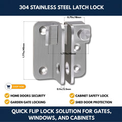 304 Stainless Steel Latch Lock view 2