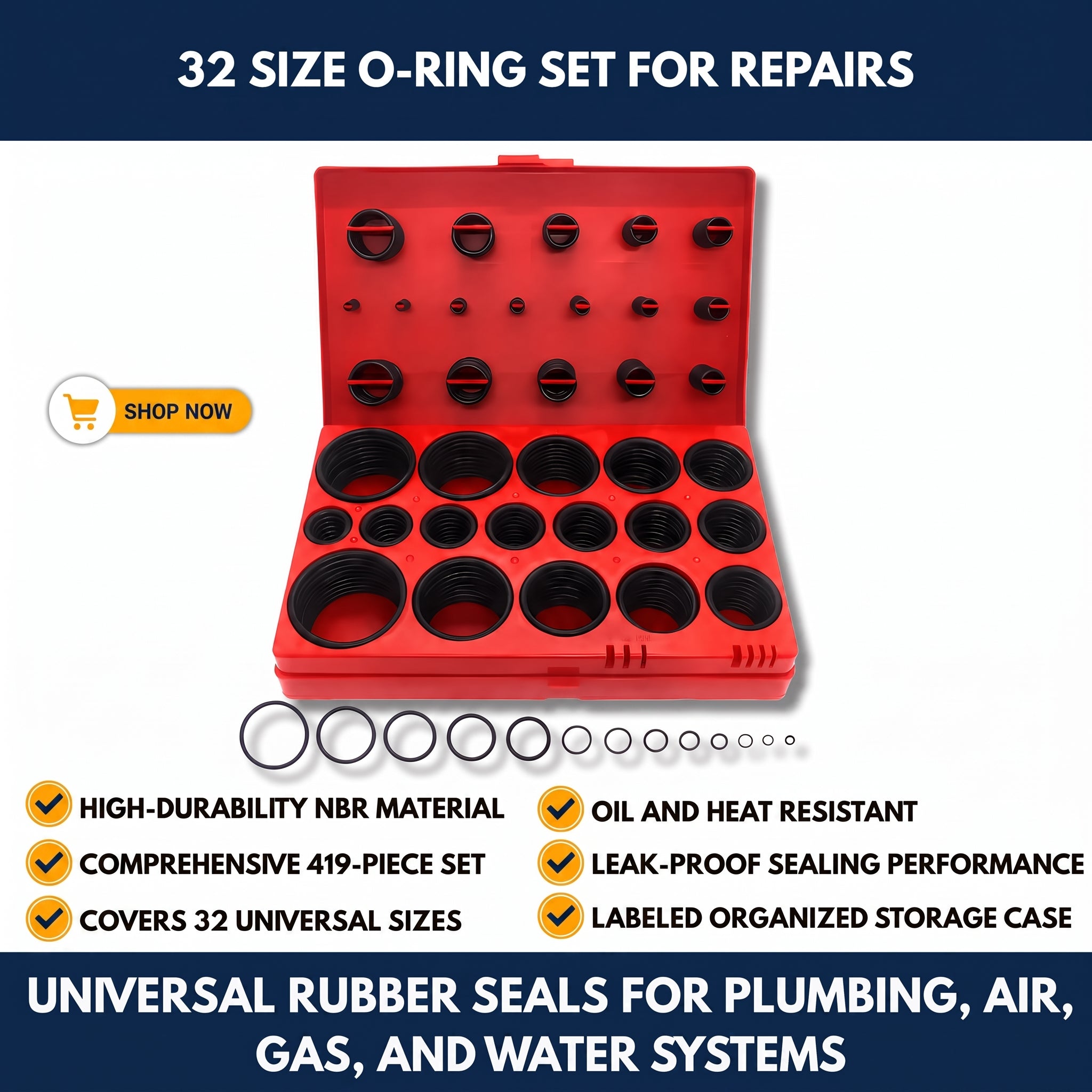32 Size O-Ring Set for Repairs — QMT