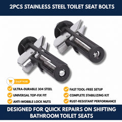 2Pcs Stainless Steel Toilet Seat Bolts view 2
