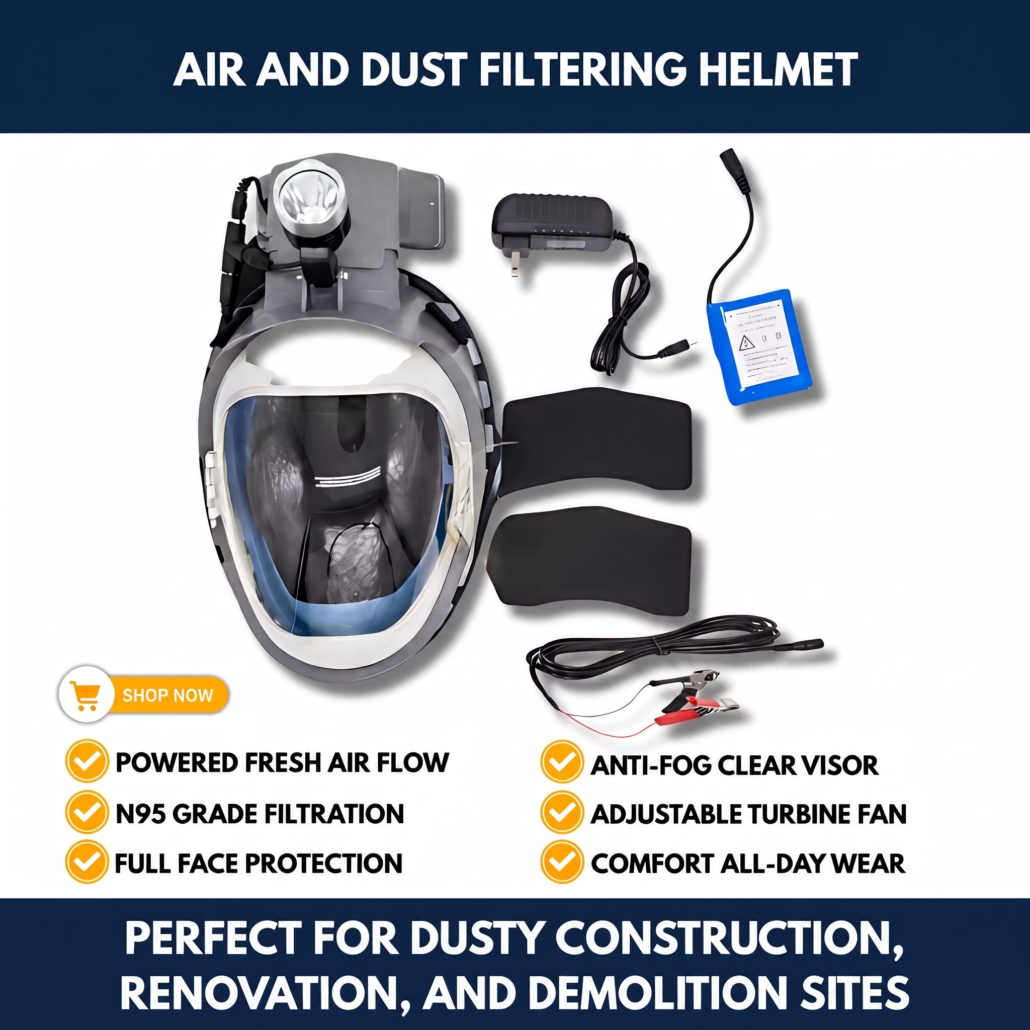 Air And Dust Filtering Helmet — QMT