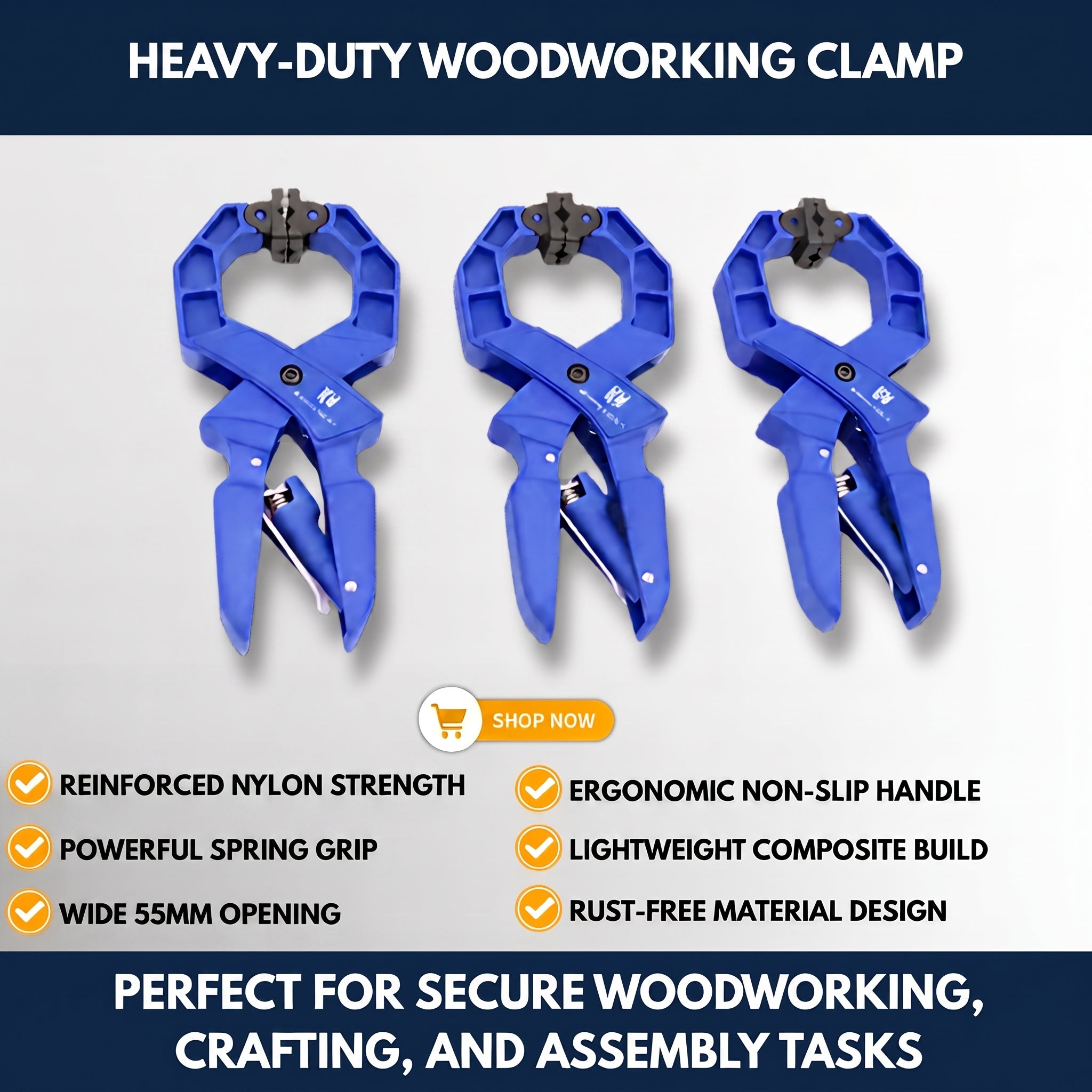 Heavy-Duty Woodworking Clamp — QMT