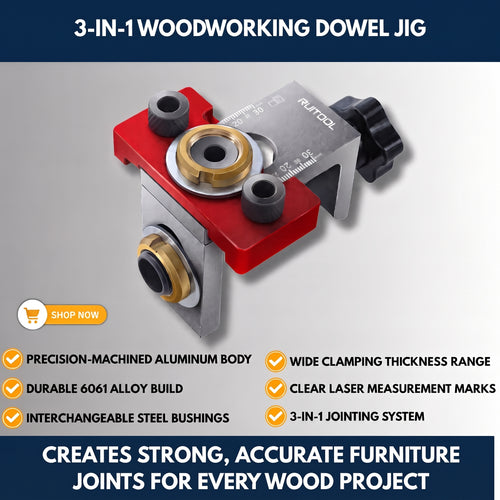 3-in-1 Woodworking Dowel Jig — QMT
