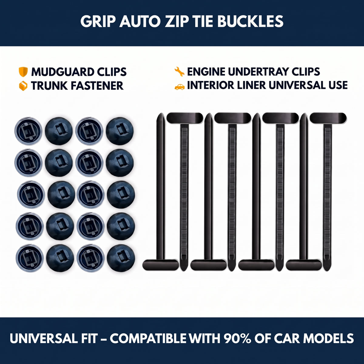 Grip Auto Zip Tie Buckles