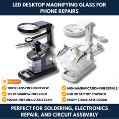 LED Desktop Magnifying Glass for Phone Repairs view 1