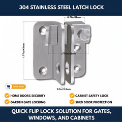 304 Stainless Steel Latch Lock view 1