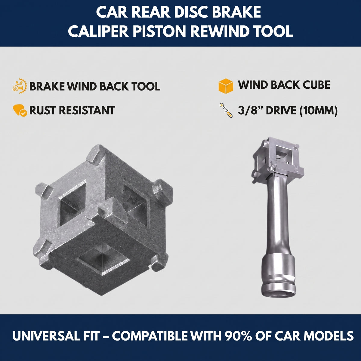 Car Rear Disc Brake Caliper Piston Rewind Tool