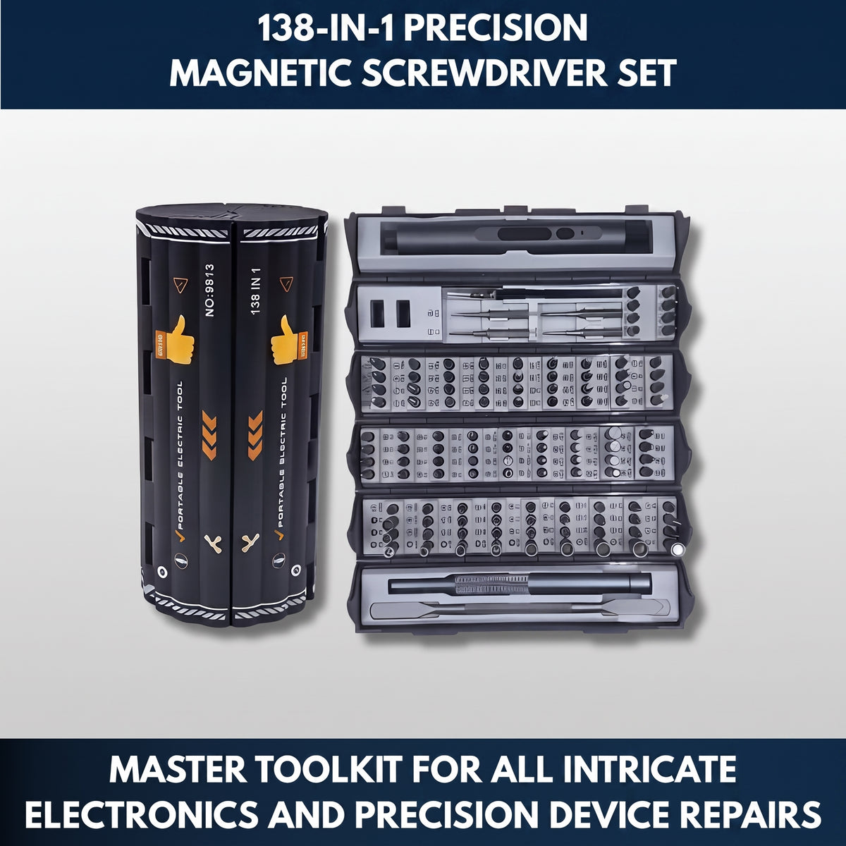 128-in-1 Precision Magnetic Screwdriver Set