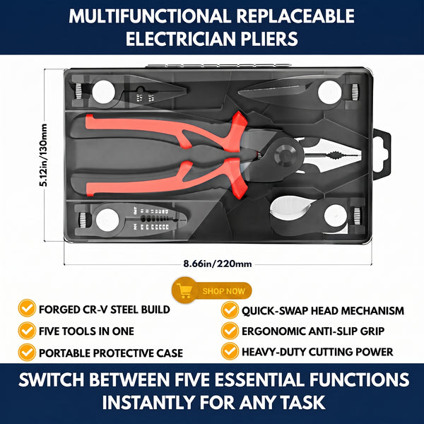 Multifunctional Replaceable Electrician Pliers