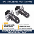 2Pcs Stainless Steel Toilet Seat Bolts