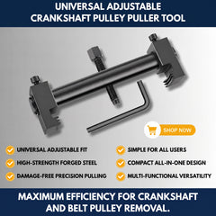 Universal Adjustable Crankshaft Pulley Puller Tool view 1