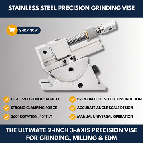 2-Inch Stainless Steel Precision Grinding Vise — QMT
