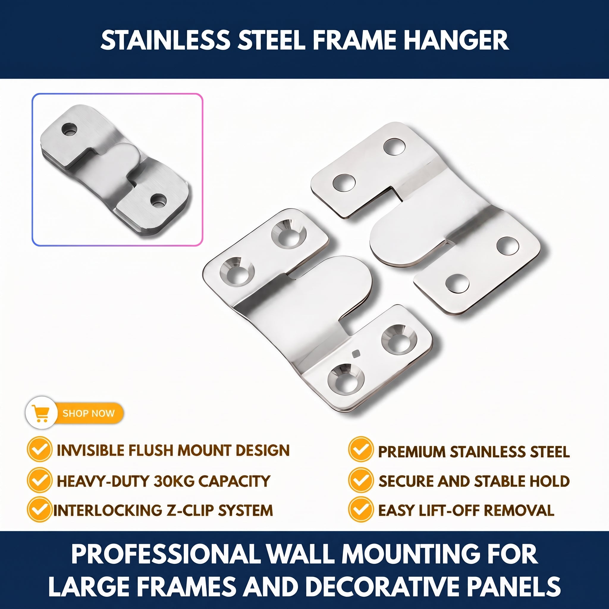 Stainless Steel Frame Hanger — QMT