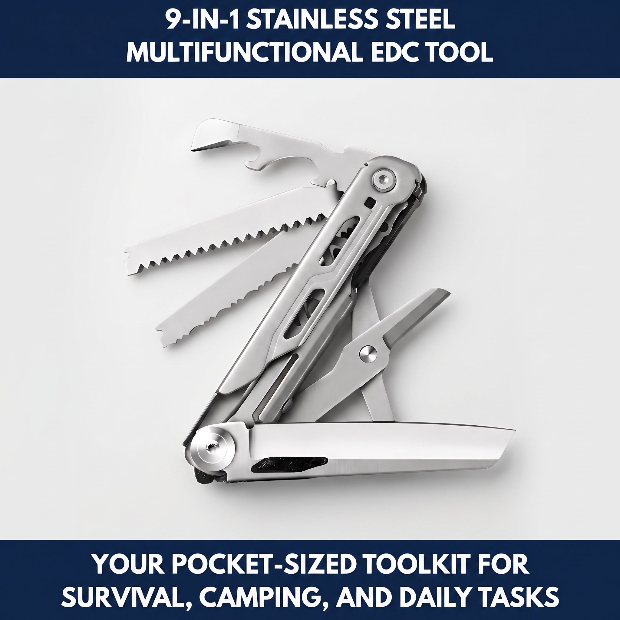 9-in-1 Stainless Steel Multifunctional EDC Tool — QMT