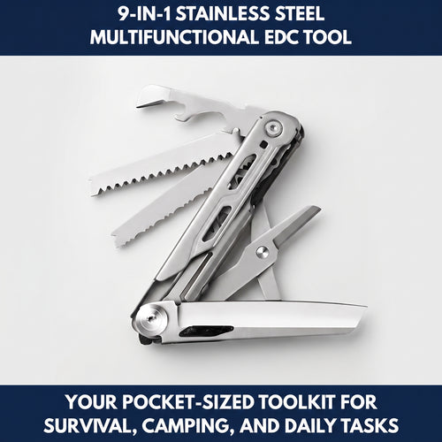 9-in-1 Stainless Steel Multifunctional EDC Tool — QMT