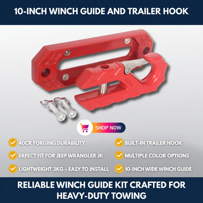 10-Inch Winch Guide and Trailer Hook