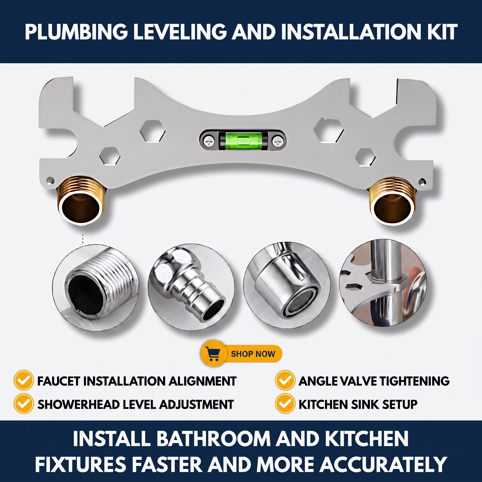 Plumber's Adjustable Leveling And Installation Kit — QMT