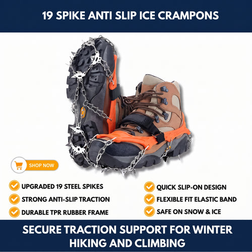 19 Spike Anti Slip Ice Crampons — QMT