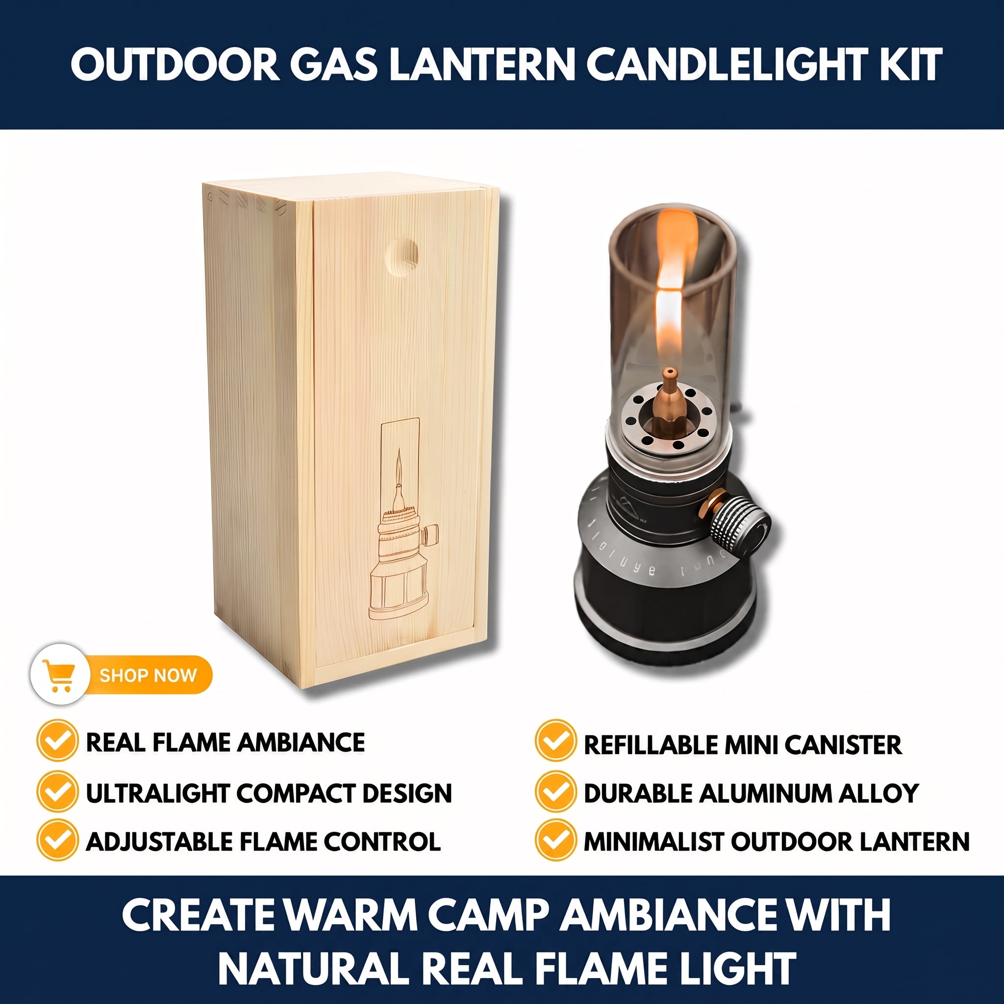 Outdoor Gas Lantern Candlelight Kit — QMT