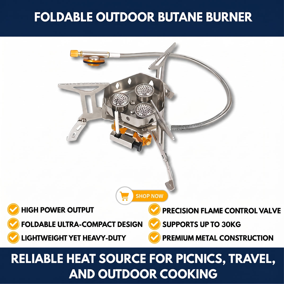 Foldable Outdoor Butane Burner
