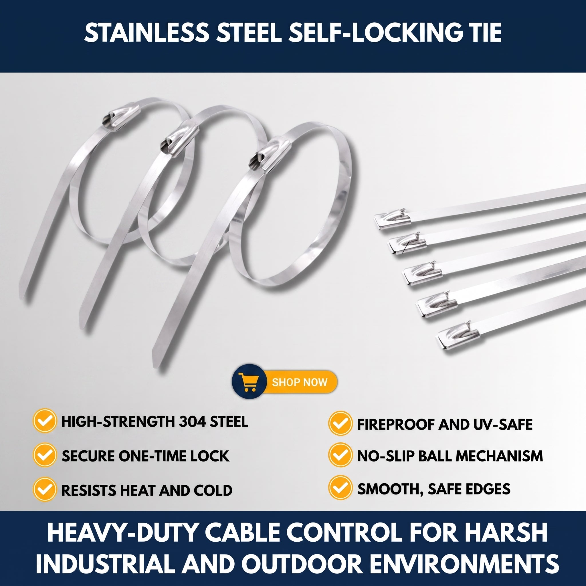 Stainless Steel Self-Locking Tie — QMT