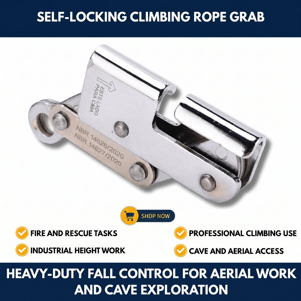 Self-Locking Climbing Rope Grab