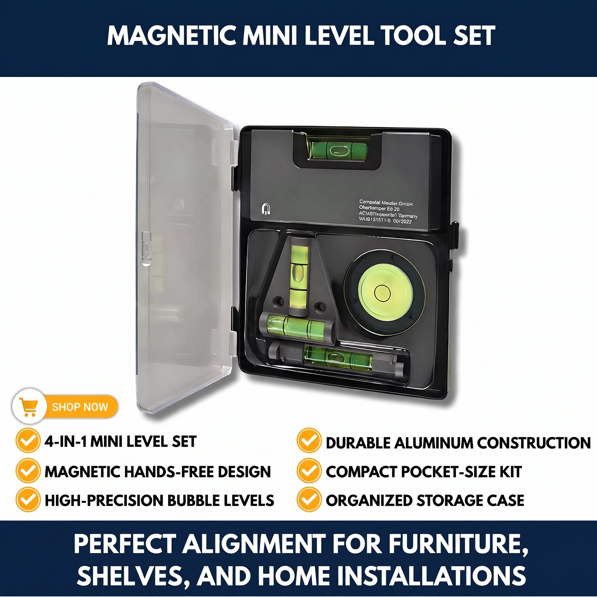 Magnetic Mini Level Tool Set — QMT