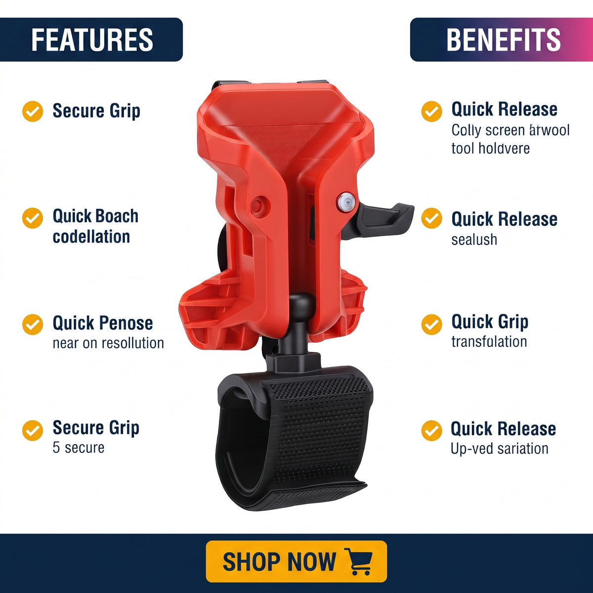 QuickMech™ Hands-Free Wrist-Mount Flashlight Holder