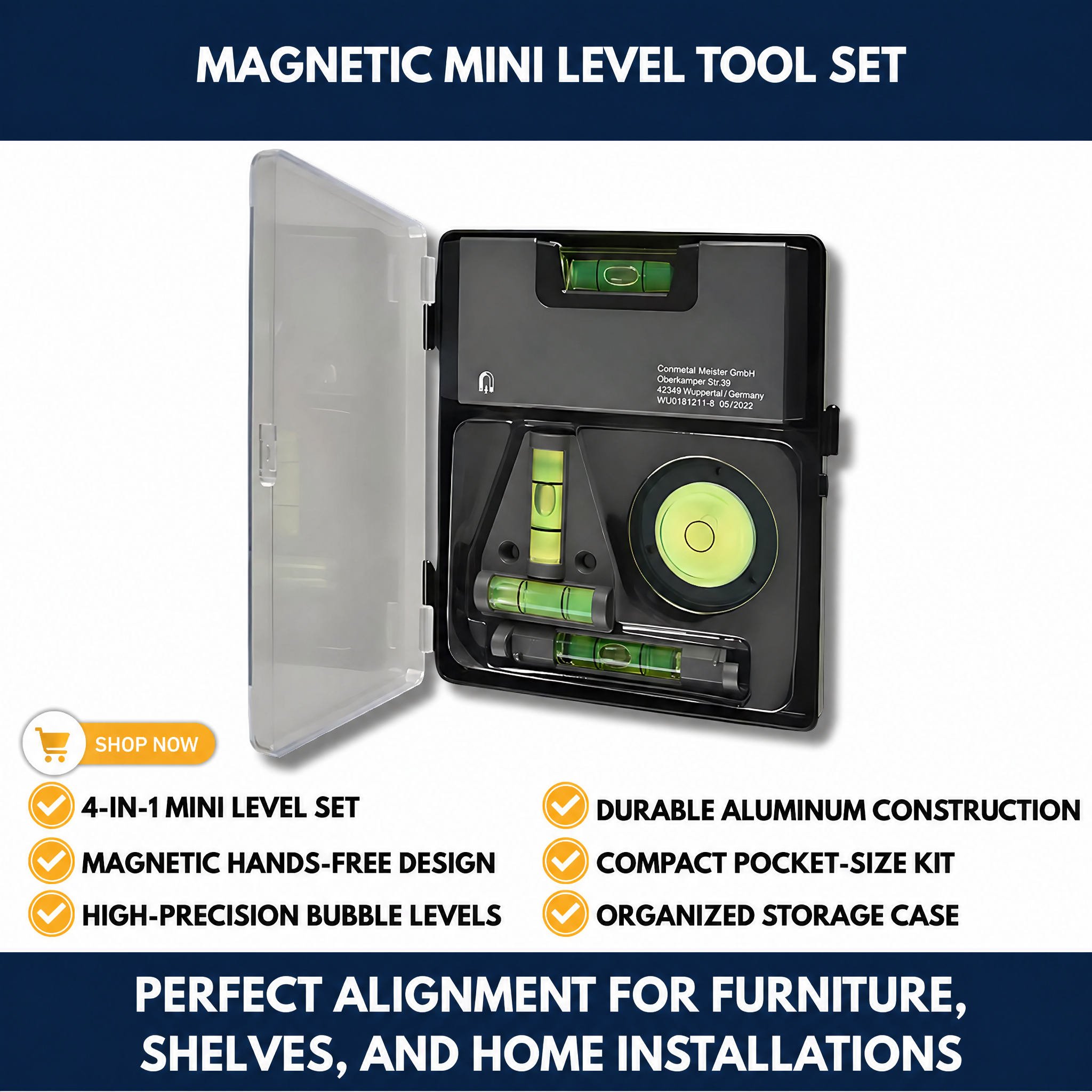 Magnetic Mini Level Tool Set