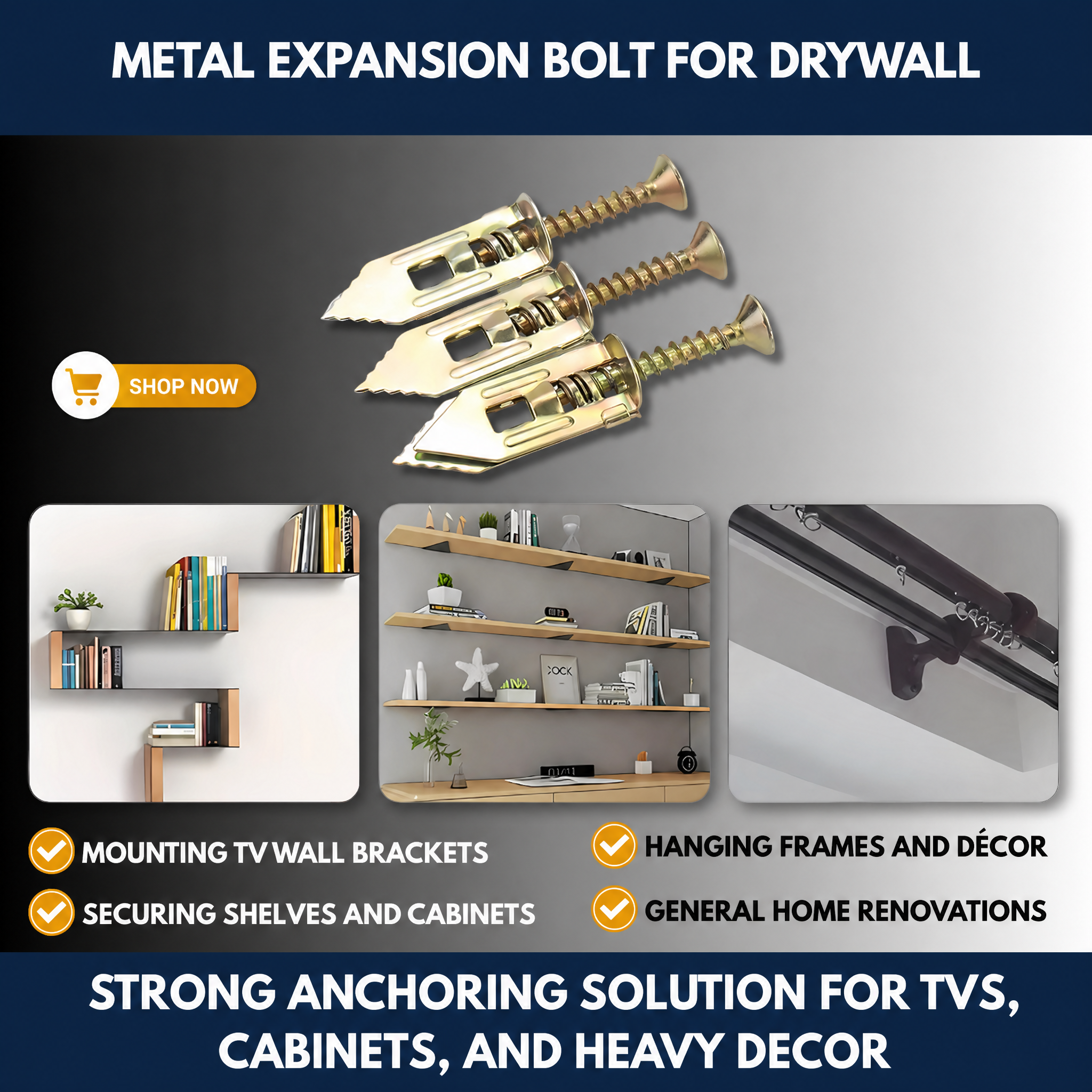 Metal Expansion Bolt for Drywall