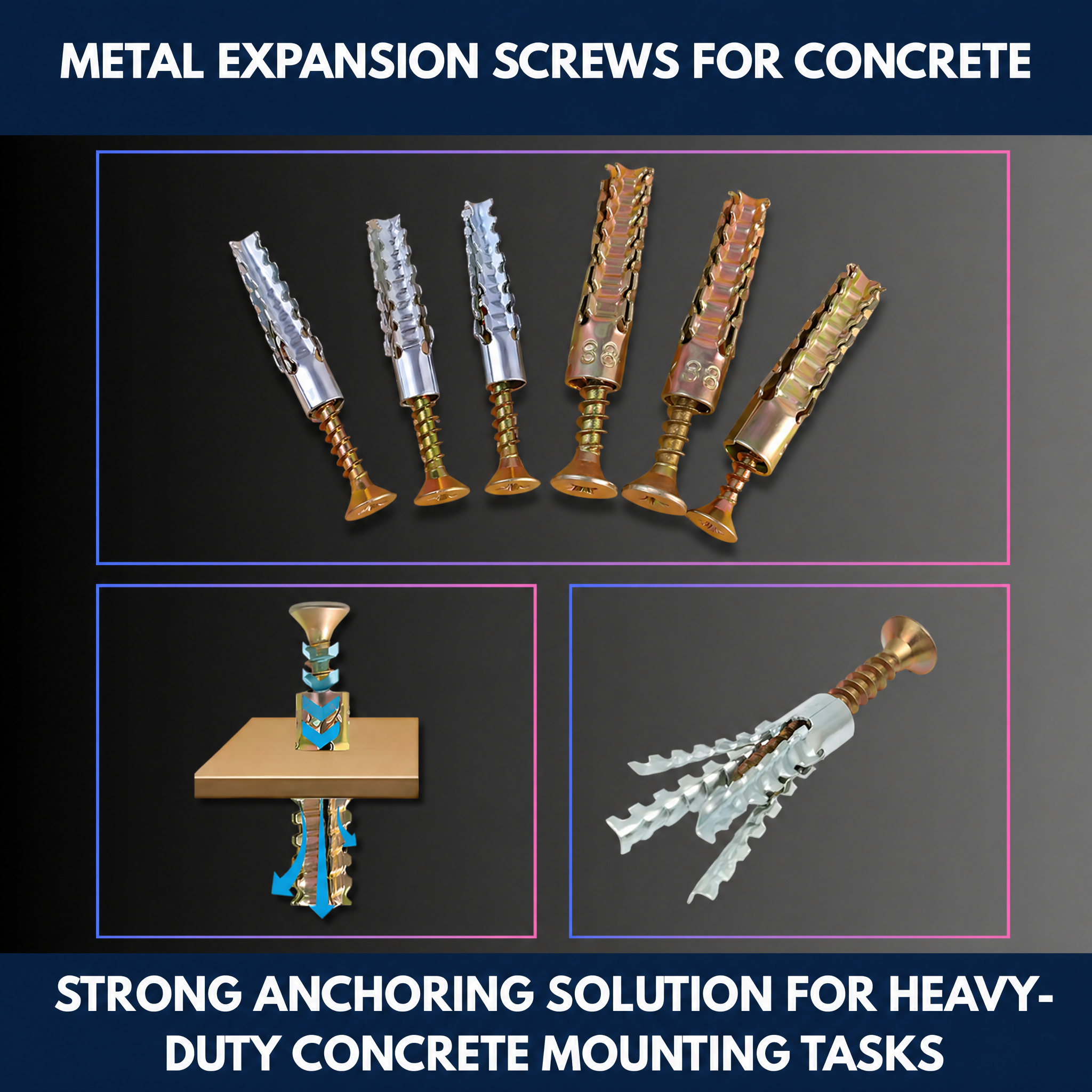 Metal Expansion Screws For Concrete