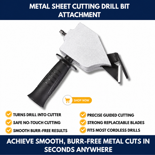 Metal Sheet Cutting Drill Bit Attachment