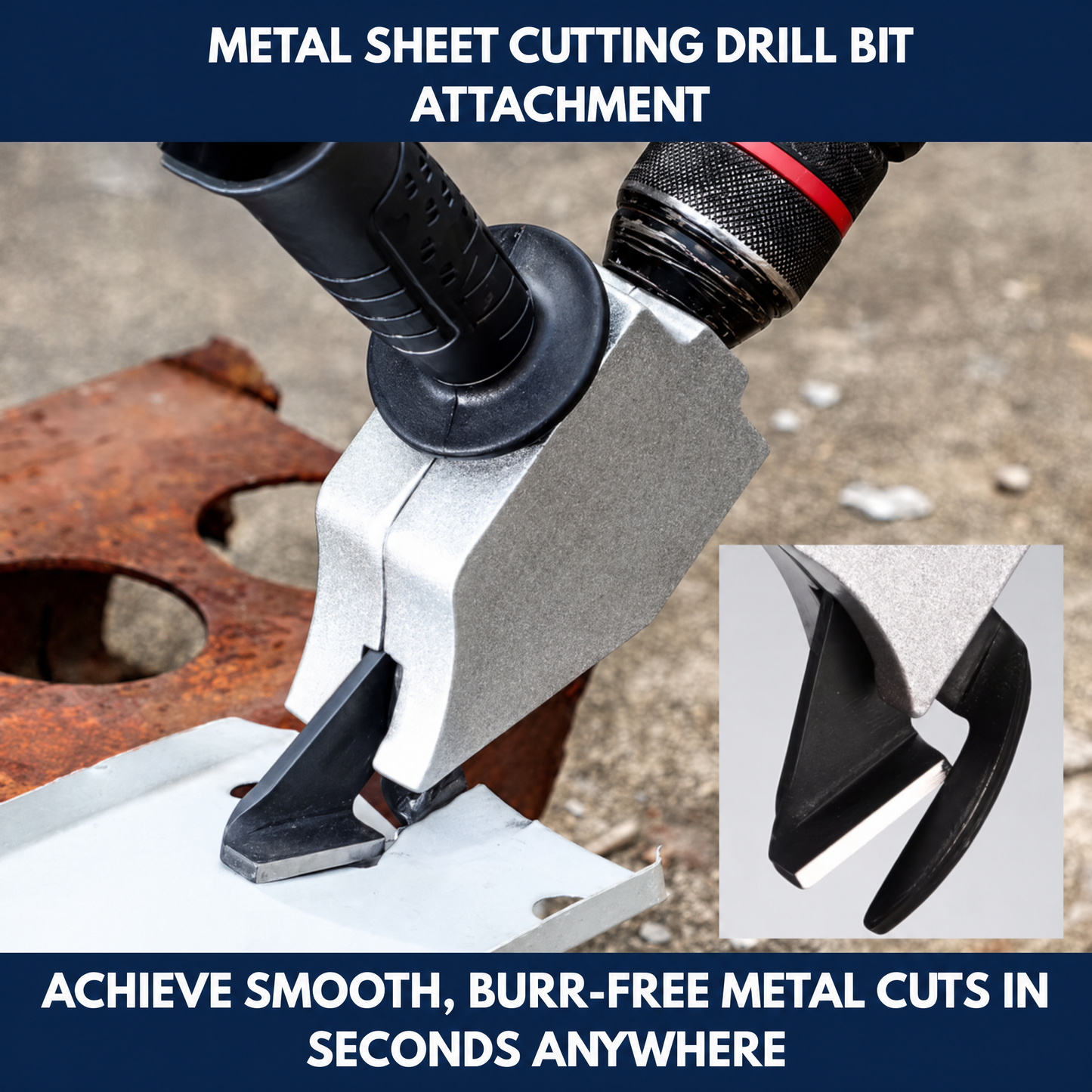 Metal Sheet Cutting Drill Bit Attachment