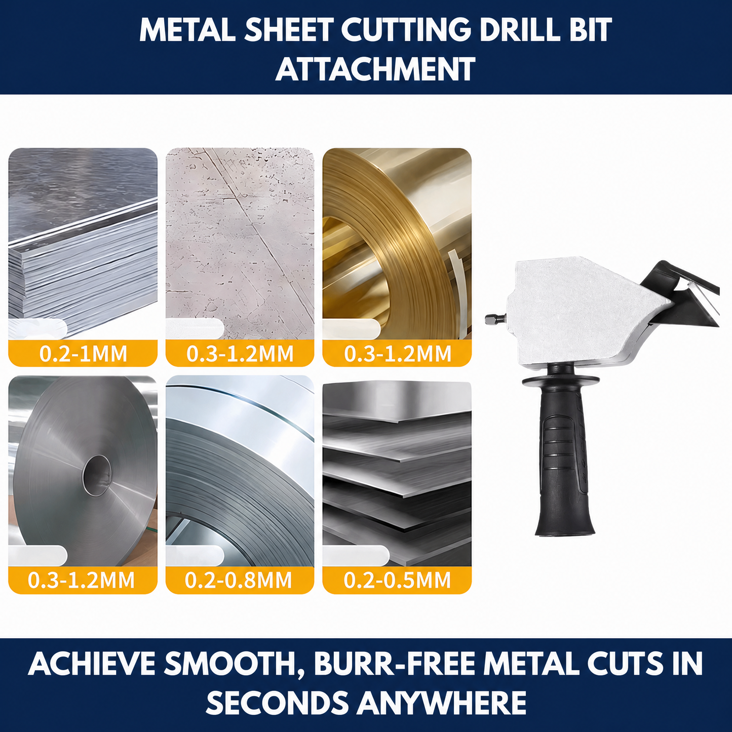 Metal Sheet Cutting Drill Bit Attachment