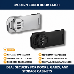 Modern Coded Door Latch view 2