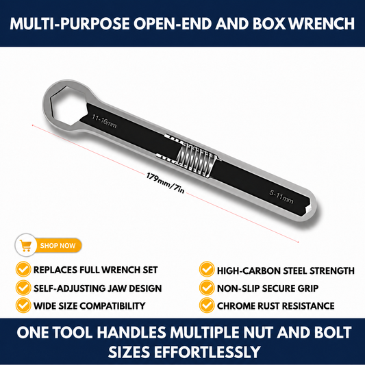 Multi-Purpose Open-End And Box Wrench