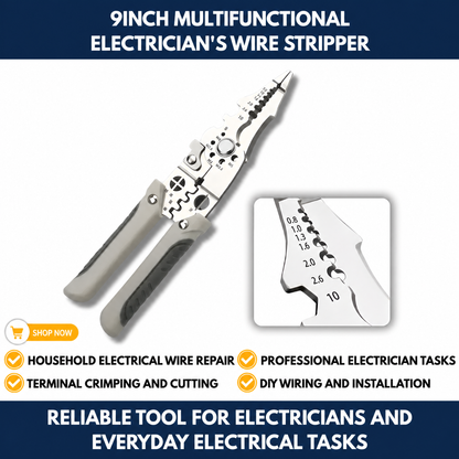 9" Multifunctional Electrician's Wire Stripper