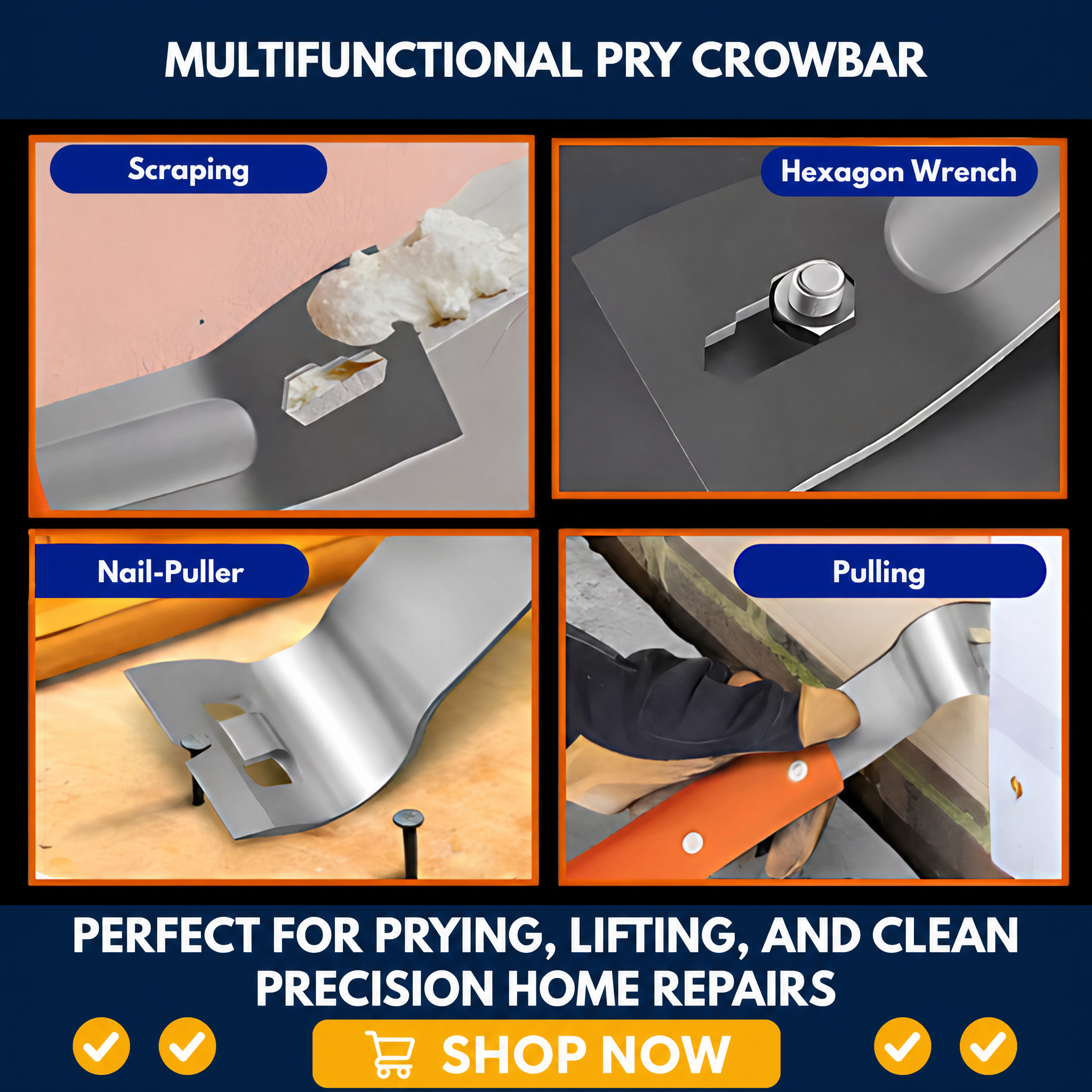 Multifunctional Pry Crowbar