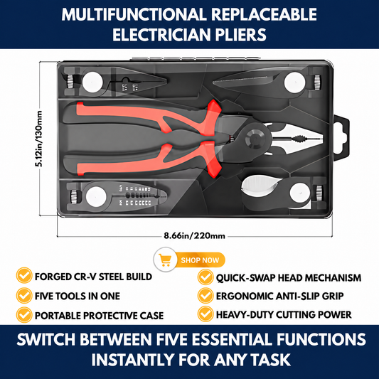 Multifunctional Replaceable Electrician Pliers