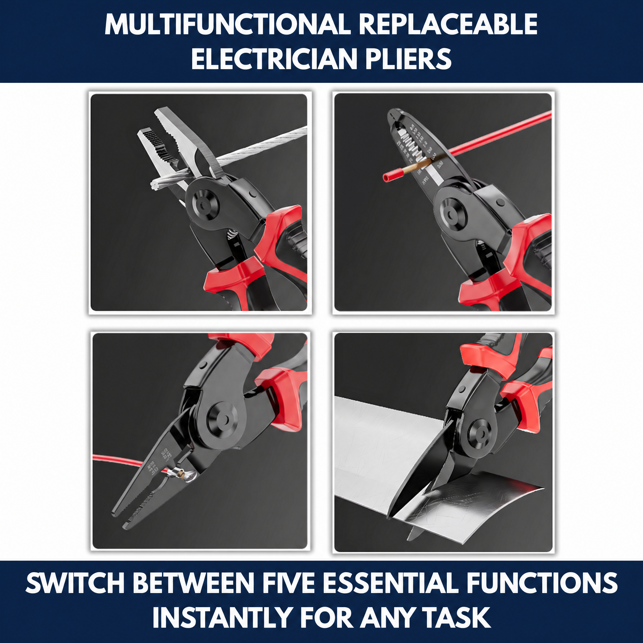 Multifunctional Replaceable Electrician Pliers