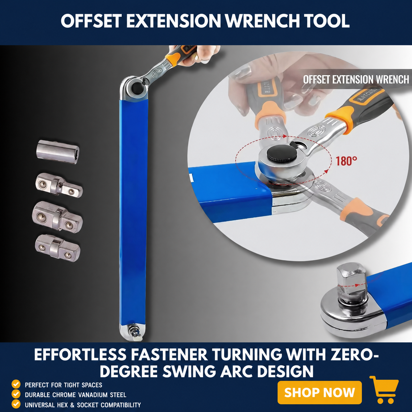 Offset Extension Wrench Tool