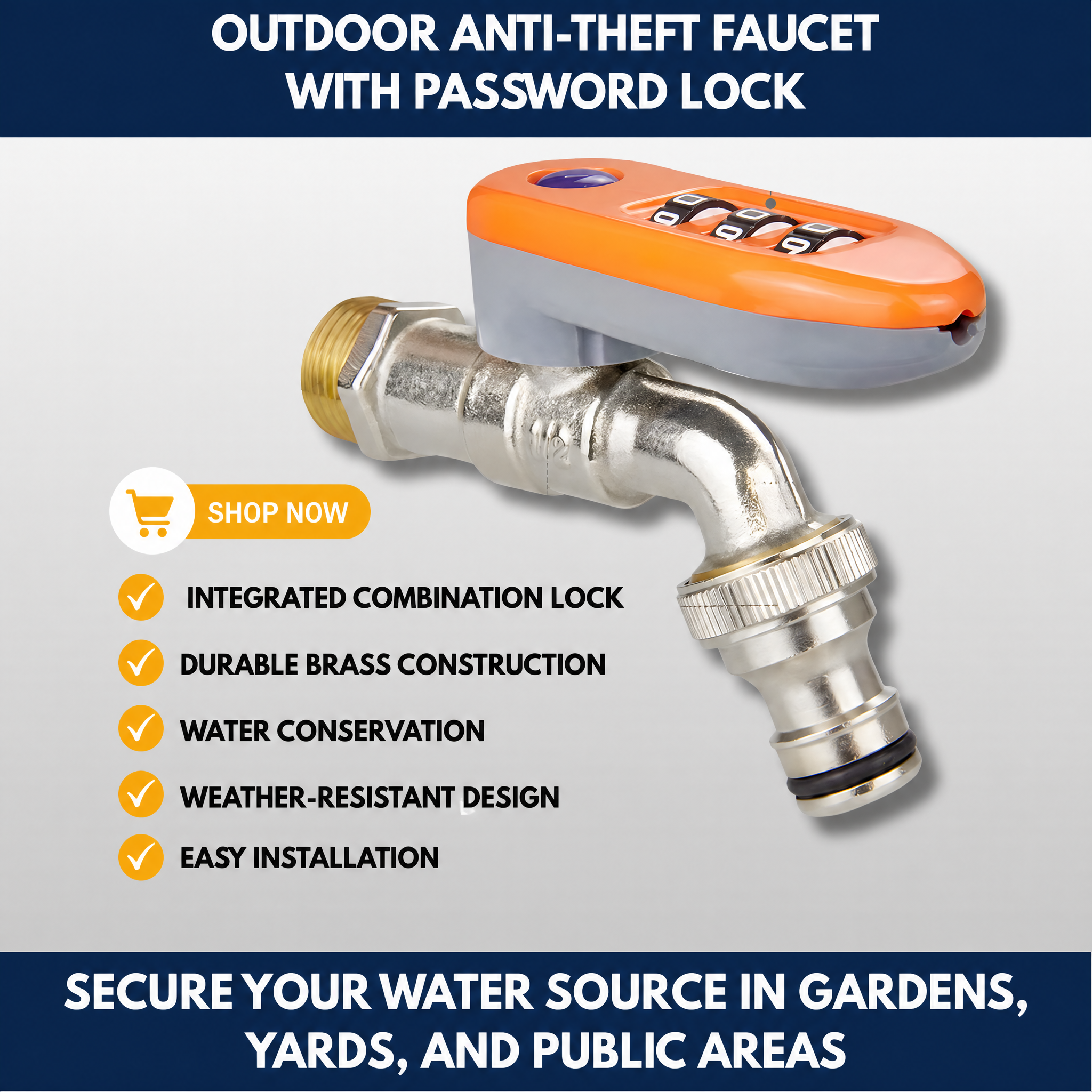 Outdoor Combination Lock Faucet