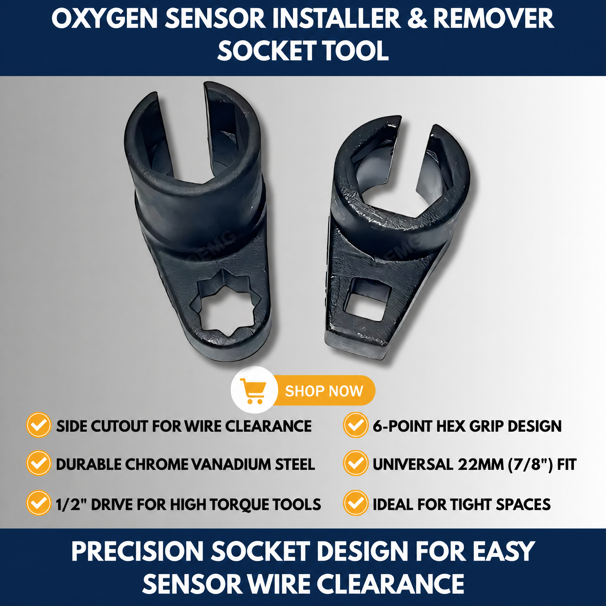 Oxygen Sensor Installer & Remover Socket Tool