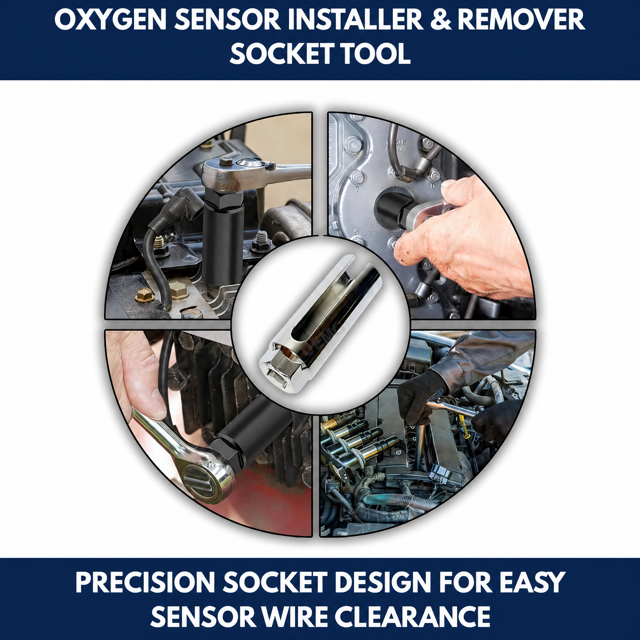 Oxygen Sensor Installer & Remover Socket Tool