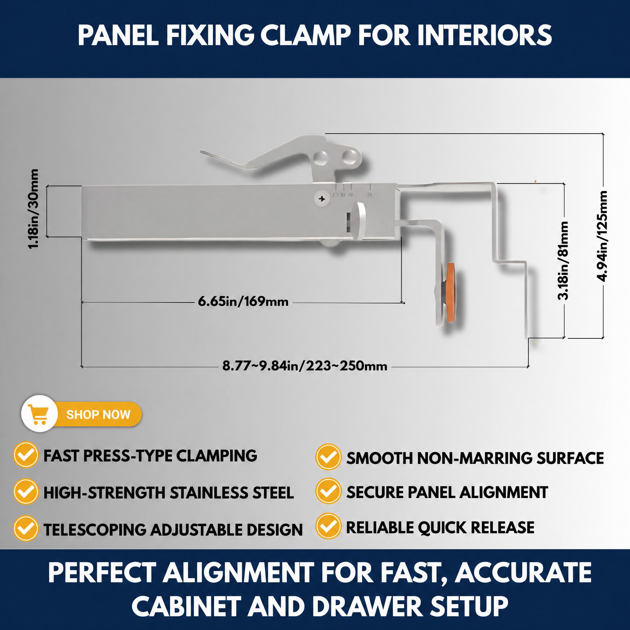 Panel Fixing Clamp For Interiors