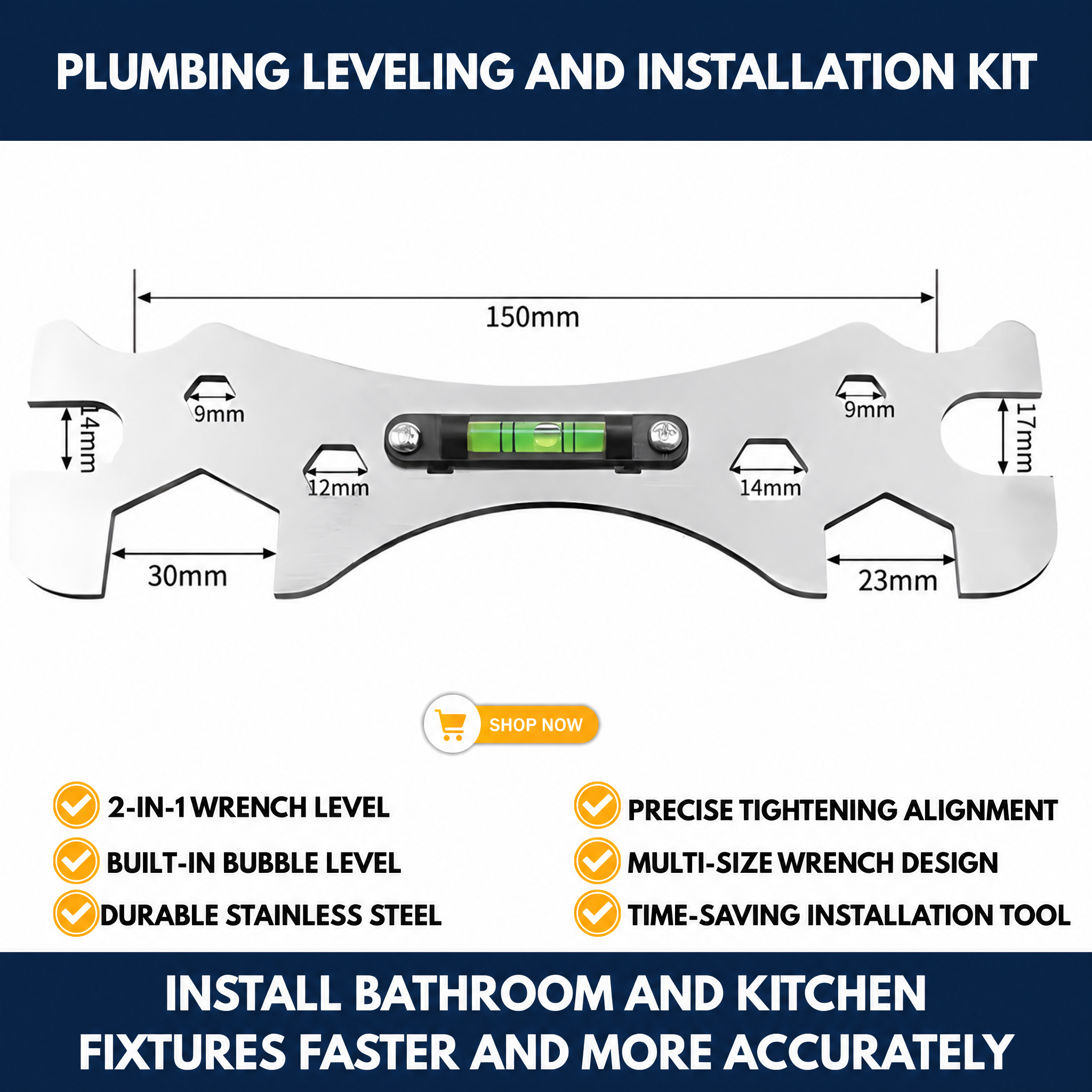 Plumber's Adjustable Leveling And Installation Kit