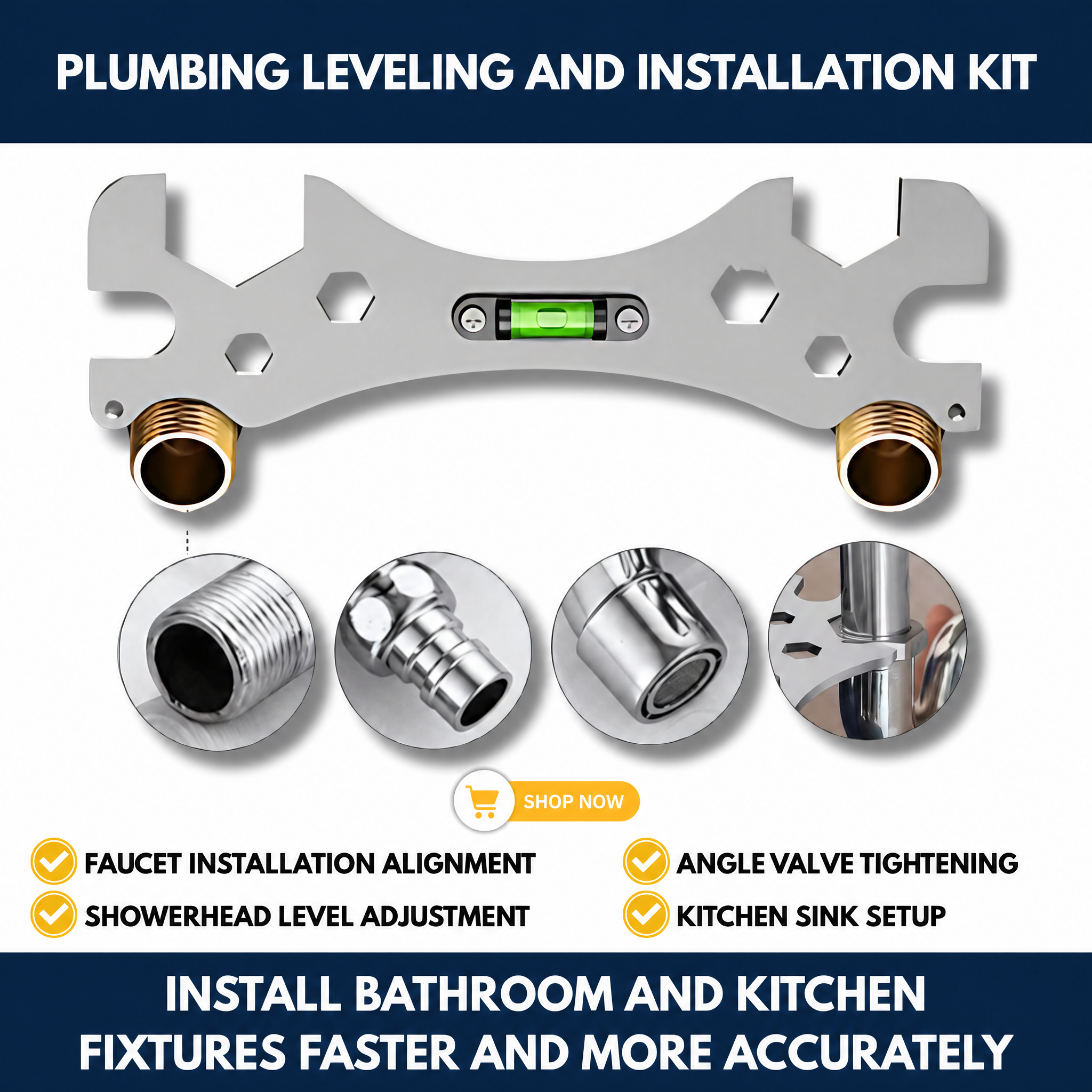 Plumber's Adjustable Leveling And Installation Kit